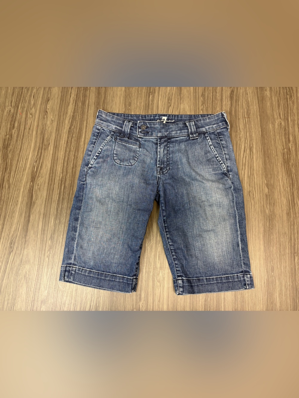 7 for All Mankind Bermuda Denim Shorts Size 28
